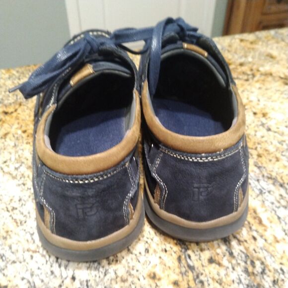Propet Pomeroy MCA082S Men's Boat Shoe Oxfords Navy Blue Nubuck Size US 11.5W(E) - Picture 7 of 12